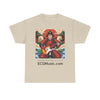 Rockin' Samurai Tee | Unisex Heavy Cotton Shirt, Guitar Lover Gift, Music Enthusiast Apparel, Unique Artwork Tee, Casual Wear