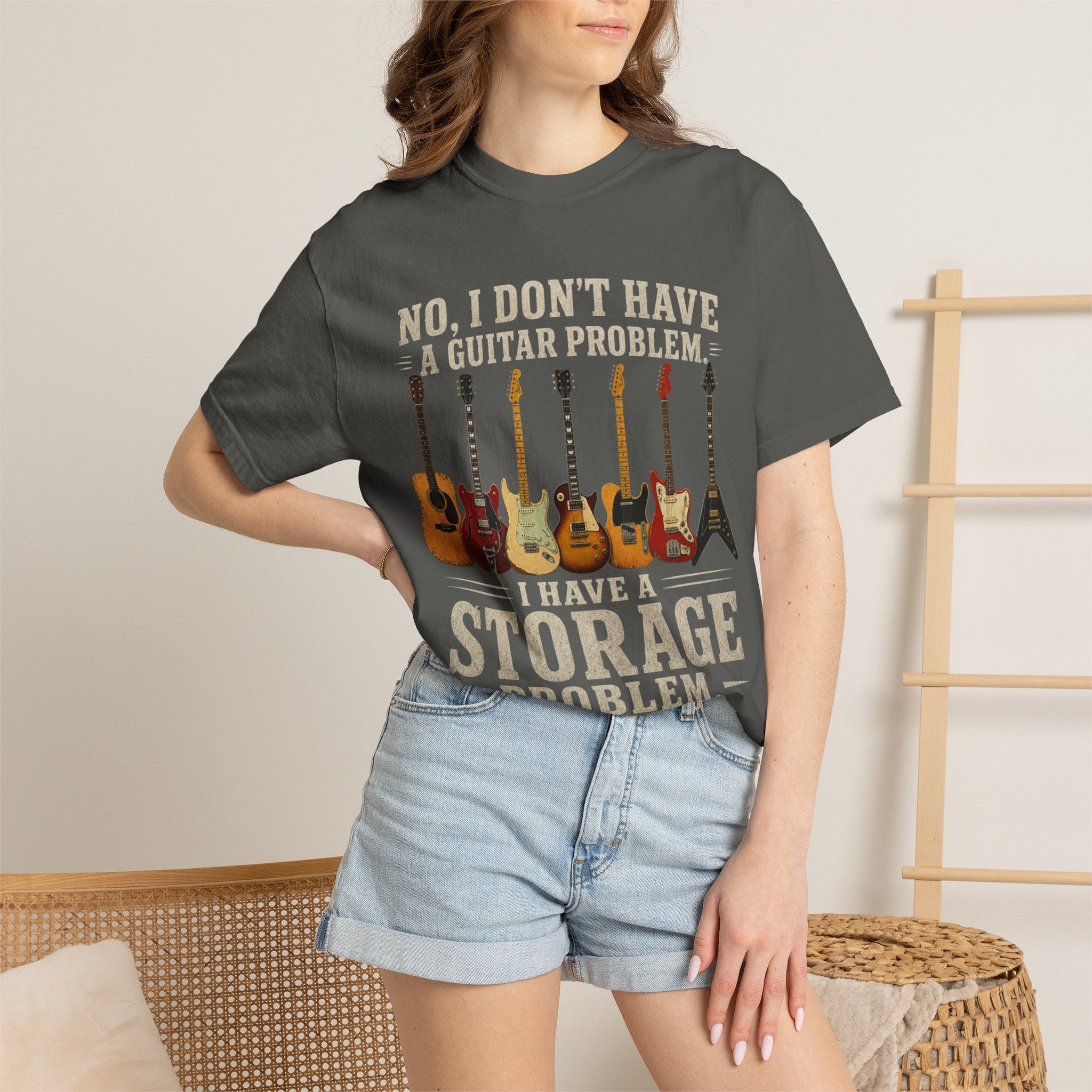 No I Don't Have A Guitar Problem Shirt | Funny Guitar Collector T-Shirt | Vintage Guitarist Gift Tee | Music Lover Shirt