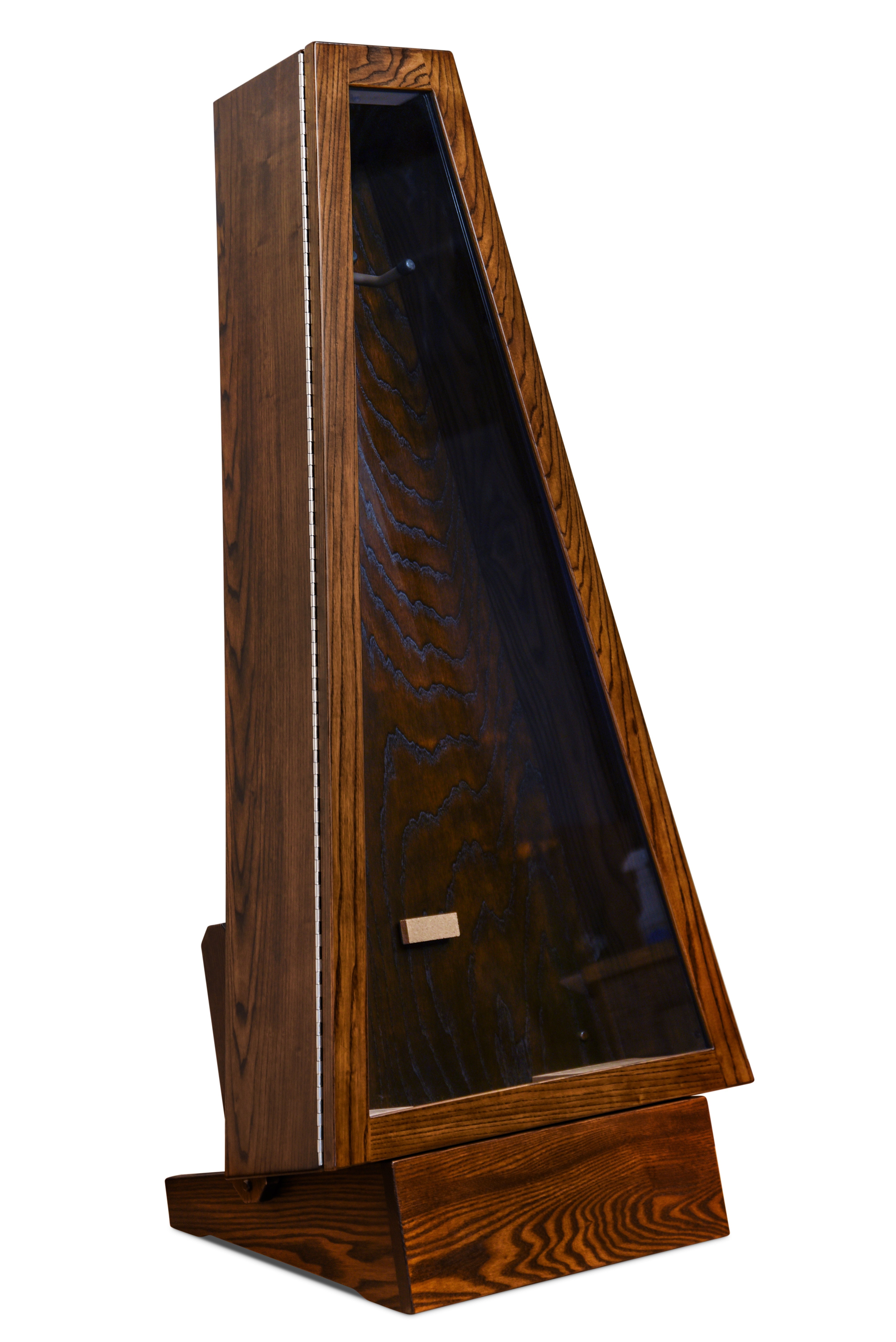 ClimaStand Triangle Humidor with Base - Northern White Ash with Rich Tobacco Stain