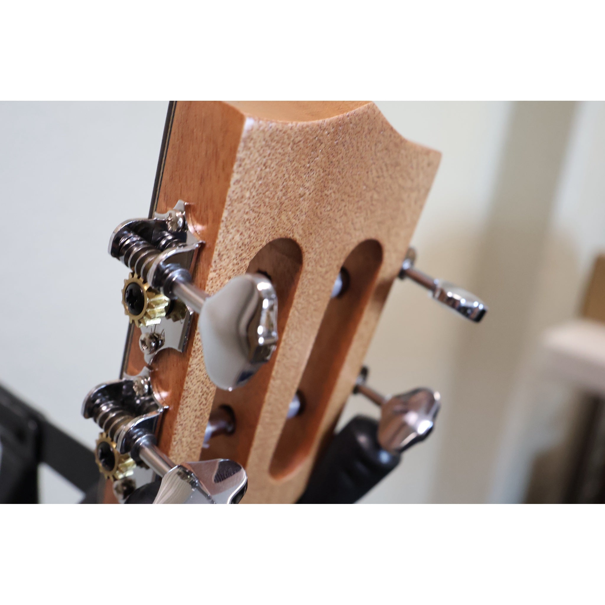Kala KA-SA-T tenor ukulele headstock side view with tuning machines