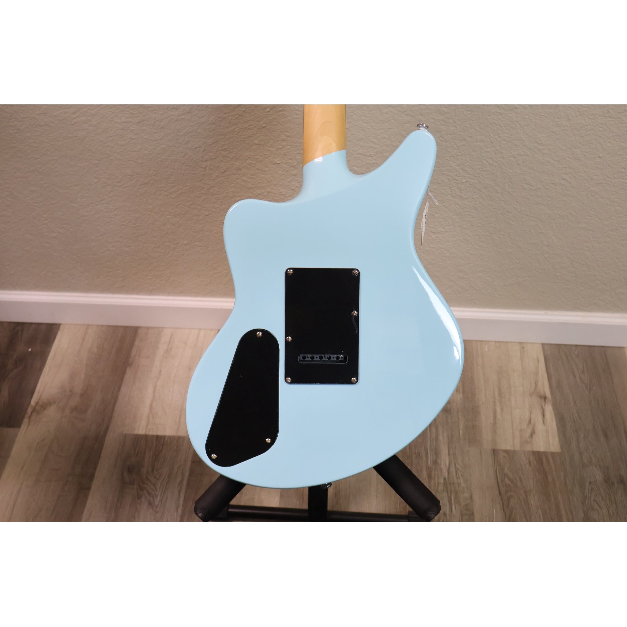 D'Angelico Premier Bedford SH Sky Blue offset body, rear view