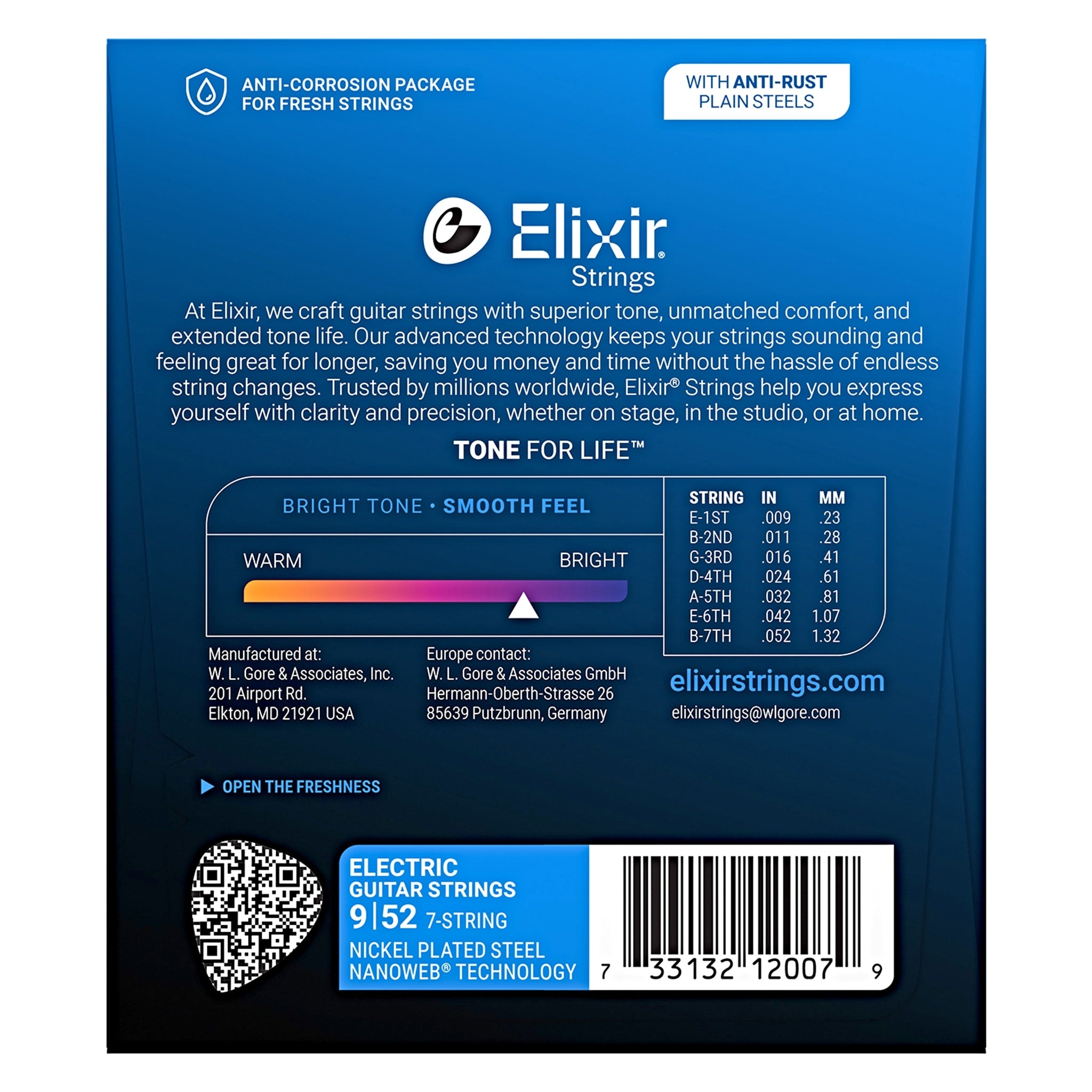 Elixir Nickel-Plated Steel Electric Guitar Strings with NANOWEB Technology