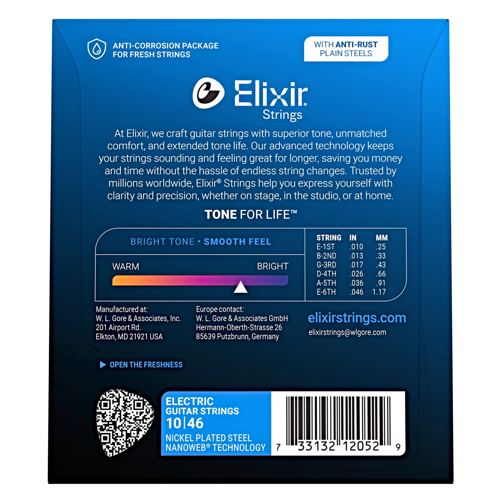 Elixir Nickel-Plated Steel Electric Guitar Strings with NANOWEB Technology
