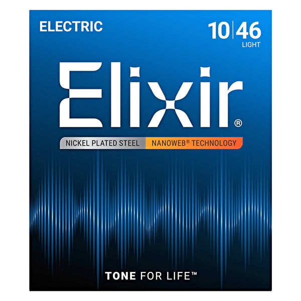 Elixir Nickel-Plated Steel Electric Guitar Strings with NANOWEB Technology