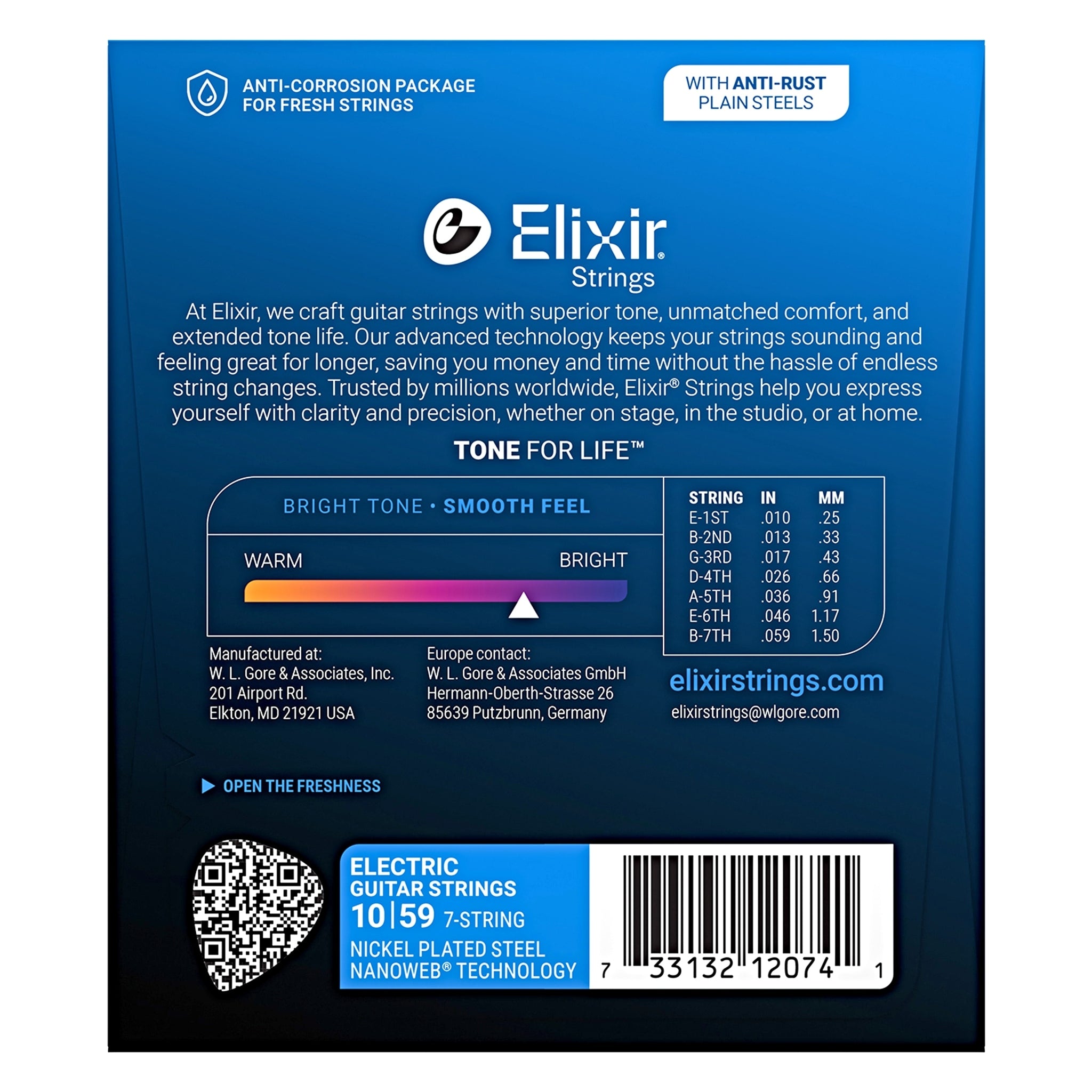 Elixir Nickel-Plated Steel Electric Guitar Strings with NANOWEB Technology