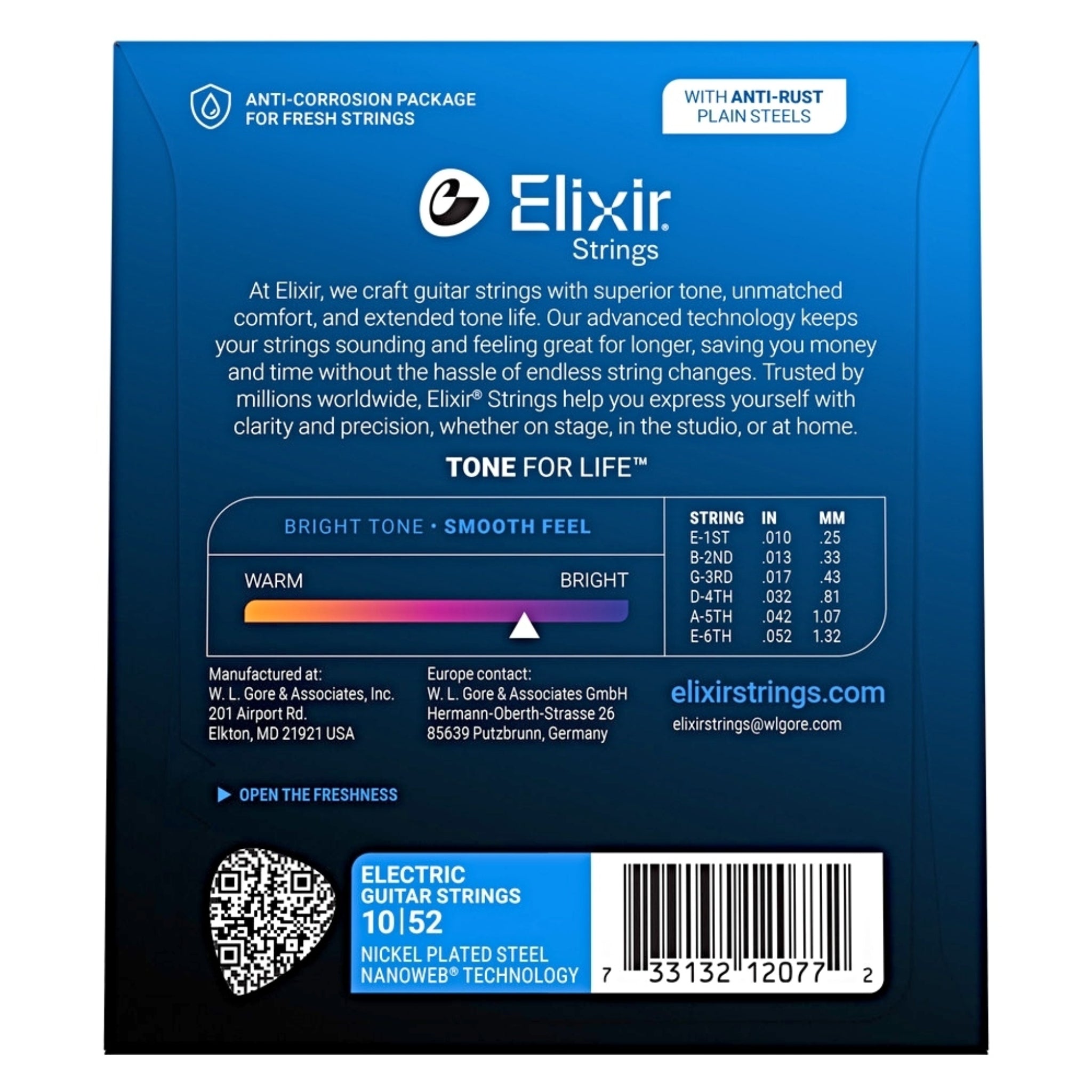 Elixir Nickel-Plated Steel Electric Guitar Strings with NANOWEB Technology