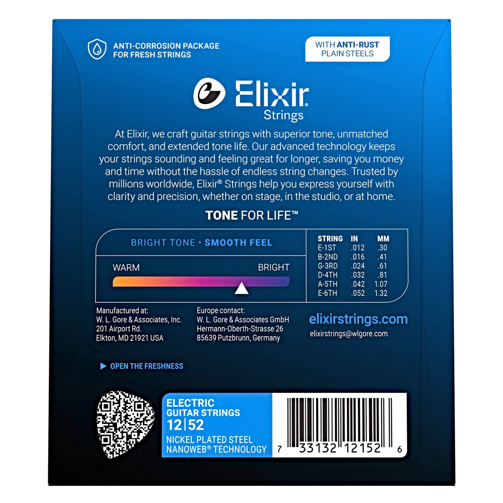 Elixir Nickel-Plated Steel Electric Guitar Strings with NANOWEB Technology