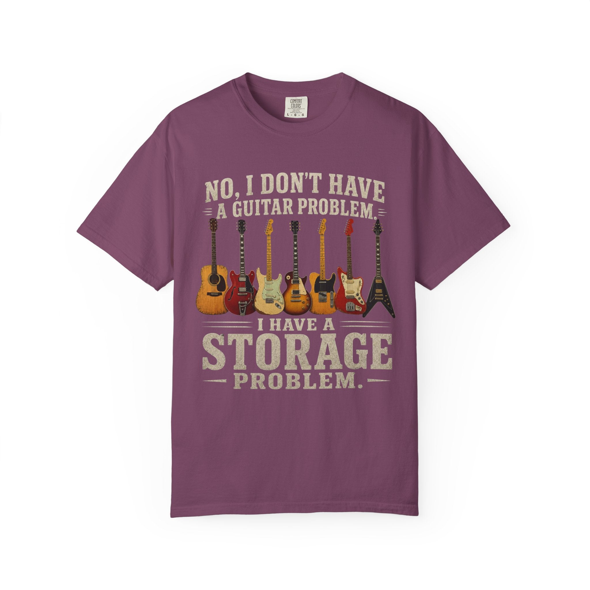 No I Don't Have A Guitar Problem Shirt | Funny Guitar Collector T-Shirt | Vintage Guitarist Gift Tee | Music Lover Shirt