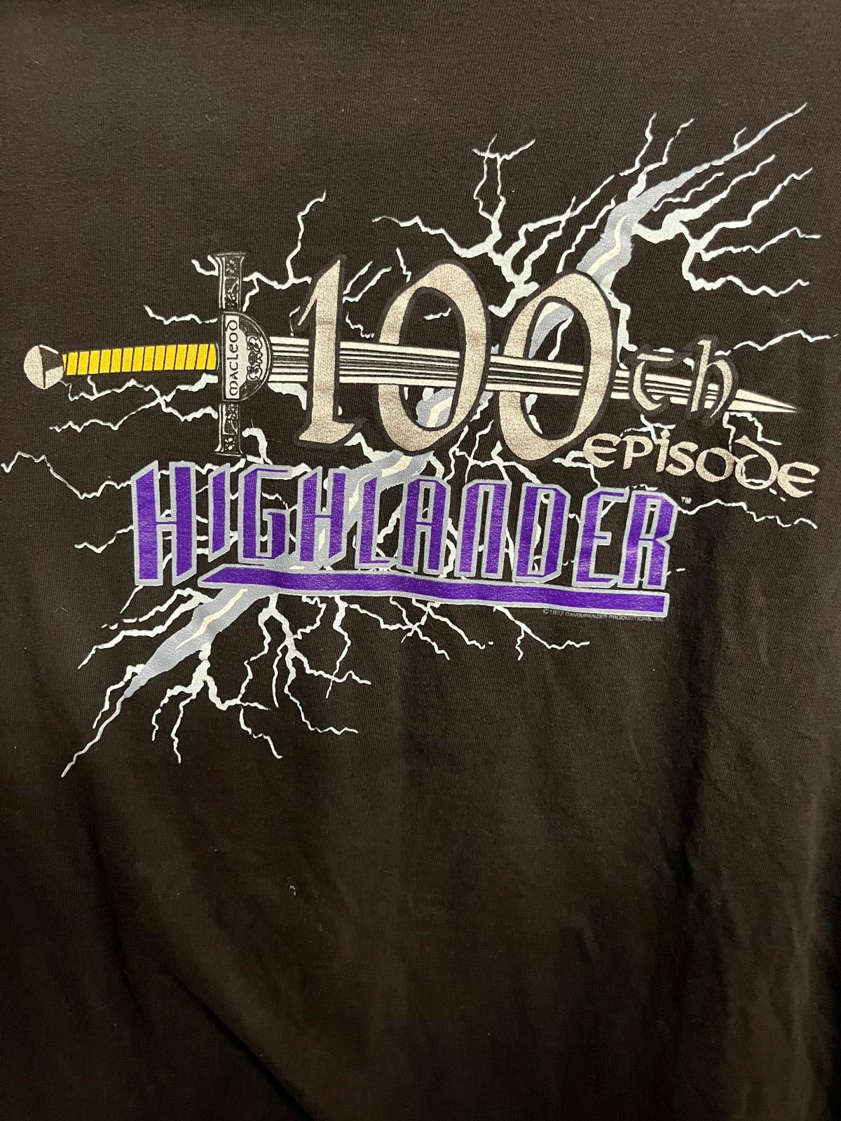 VTG Highlander Series T-shirt  TV Show 100th Episode XXL