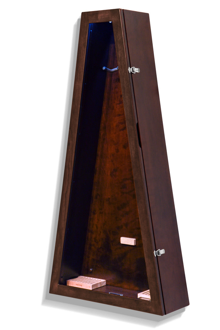 ClimaCase Triangle Humidor - Cherry with Onyx Stain