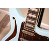 D'Angelico Premier Bedford SH contoured F-hole, fingerboard and neck pickup close-up