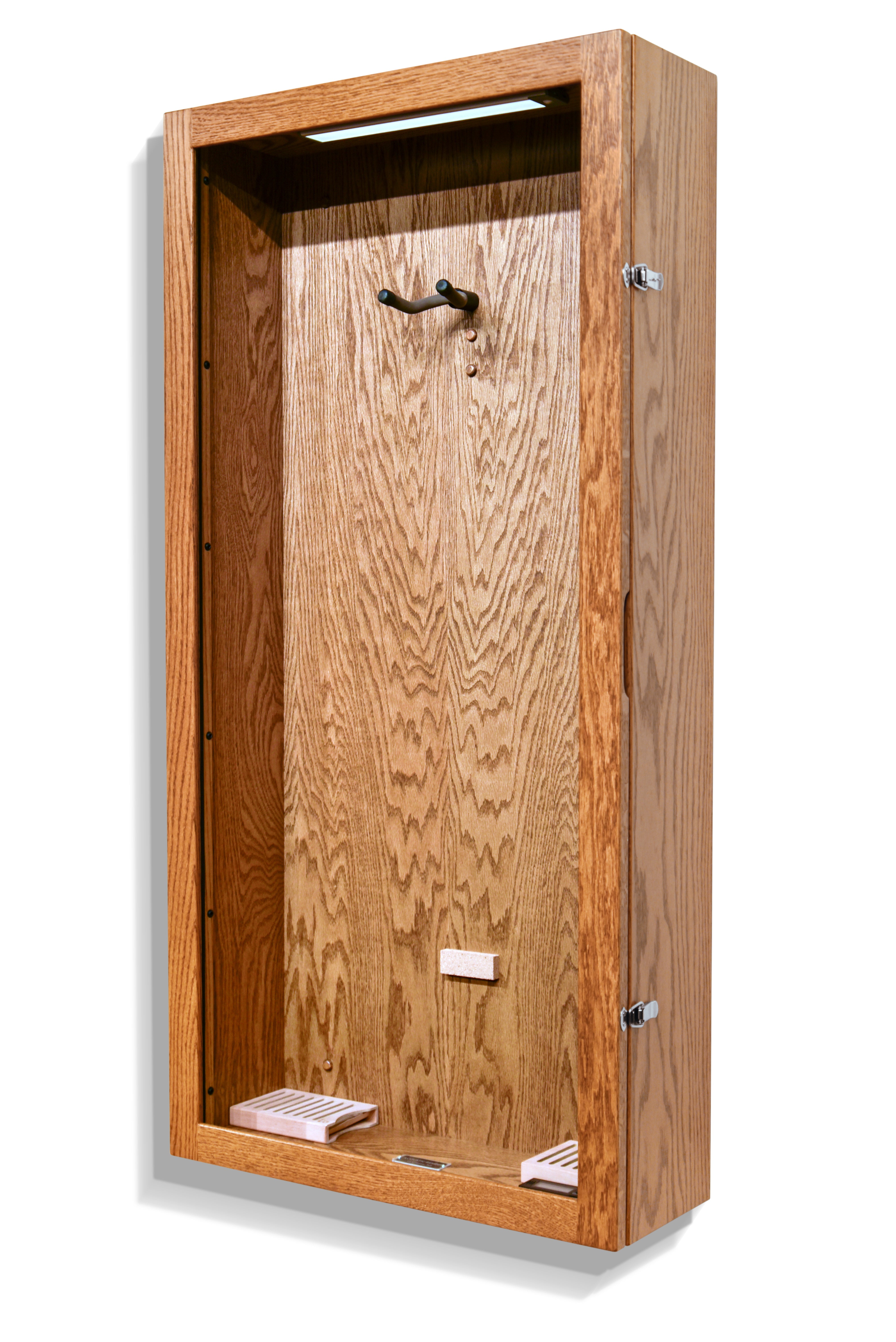 ClimaCase Rectangle Humidor - Red Oak with Golden Walnut Stain