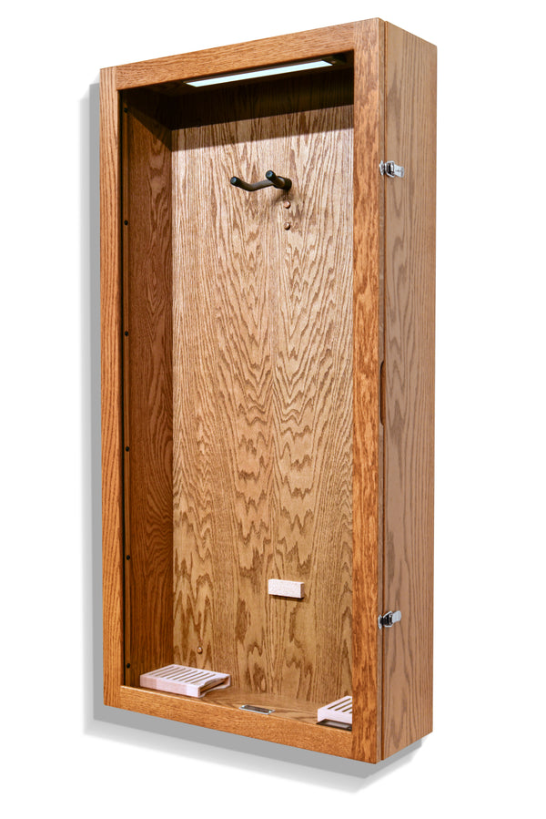 ClimaCase Rectangle Humidor - Red Oak with Golden Walnut Stain