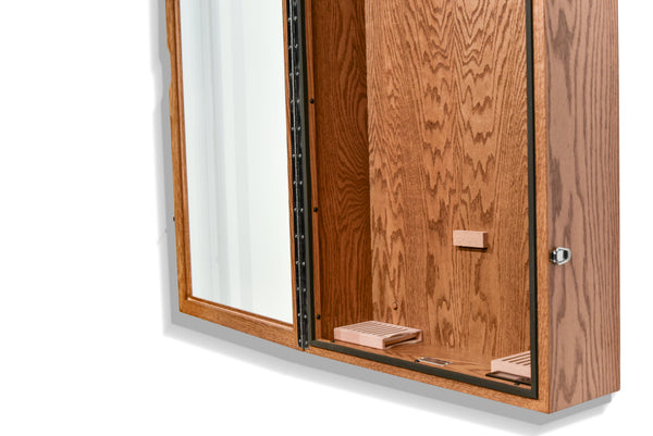 ClimaCase Rectangle Humidor - Red Oak with Golden Walnut Stain