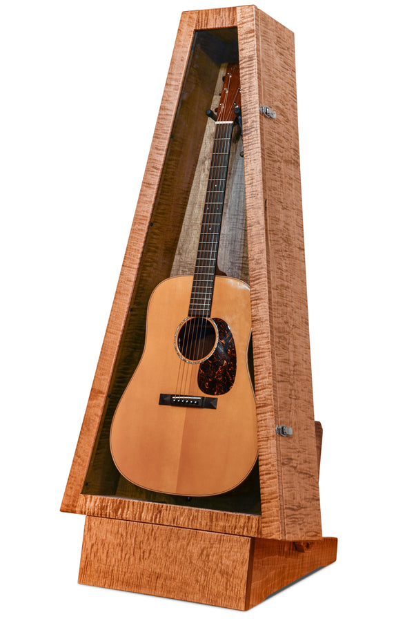 ClimaStand Triangle Humidor with Base - Flamed Maple With Provincial Stain