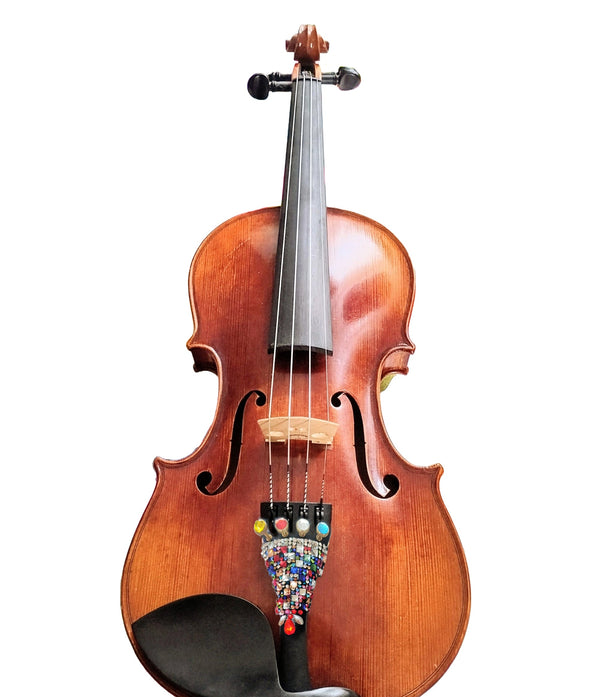 Rozanna's Lumina Artist Violin Outfit Multi-Color Crystal Tailpiece