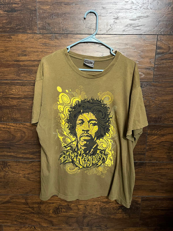 Jimi Hendrix Y2k T-shirt - 2006 Copyright Flock Shirt