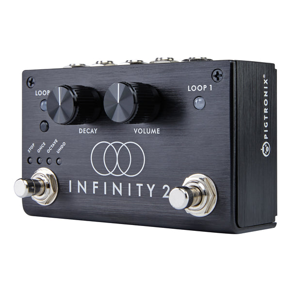 Pigtronix Infinity Looper 2 SPL2 looper pedal, angled view from the right