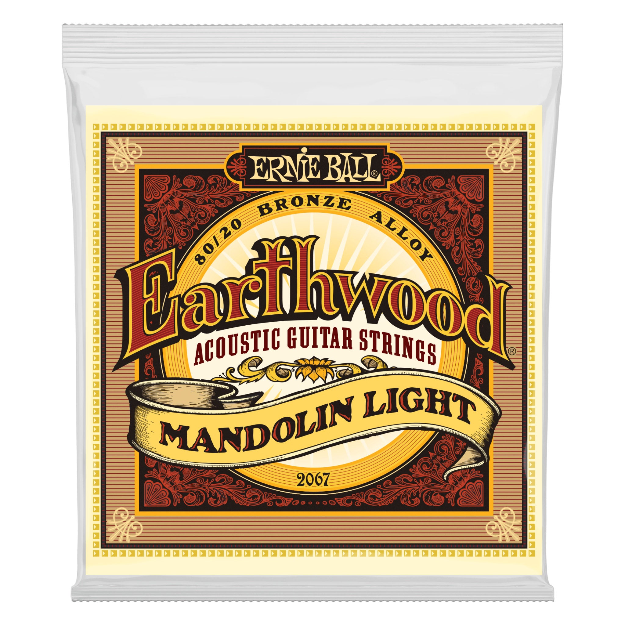 Ernie Ball Mandolin Strings Light Earthwood 80/20 Bronze Mandolin Strings 10-36 Gauge P02065 (Copy)
