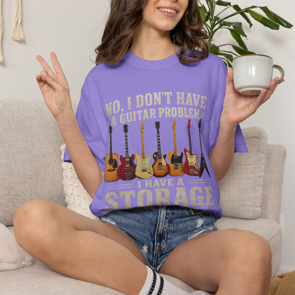 No I Don't Have A Guitar Problem Shirt | Funny Guitar Collector T-Shirt | Vintage Guitarist Gift Tee | Music Lover Shirt
