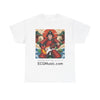 Rockin' Samurai Tee | Unisex Heavy Cotton Shirt, Guitar Lover Gift, Music Enthusiast Apparel, Unique Artwork Tee, Casual Wear