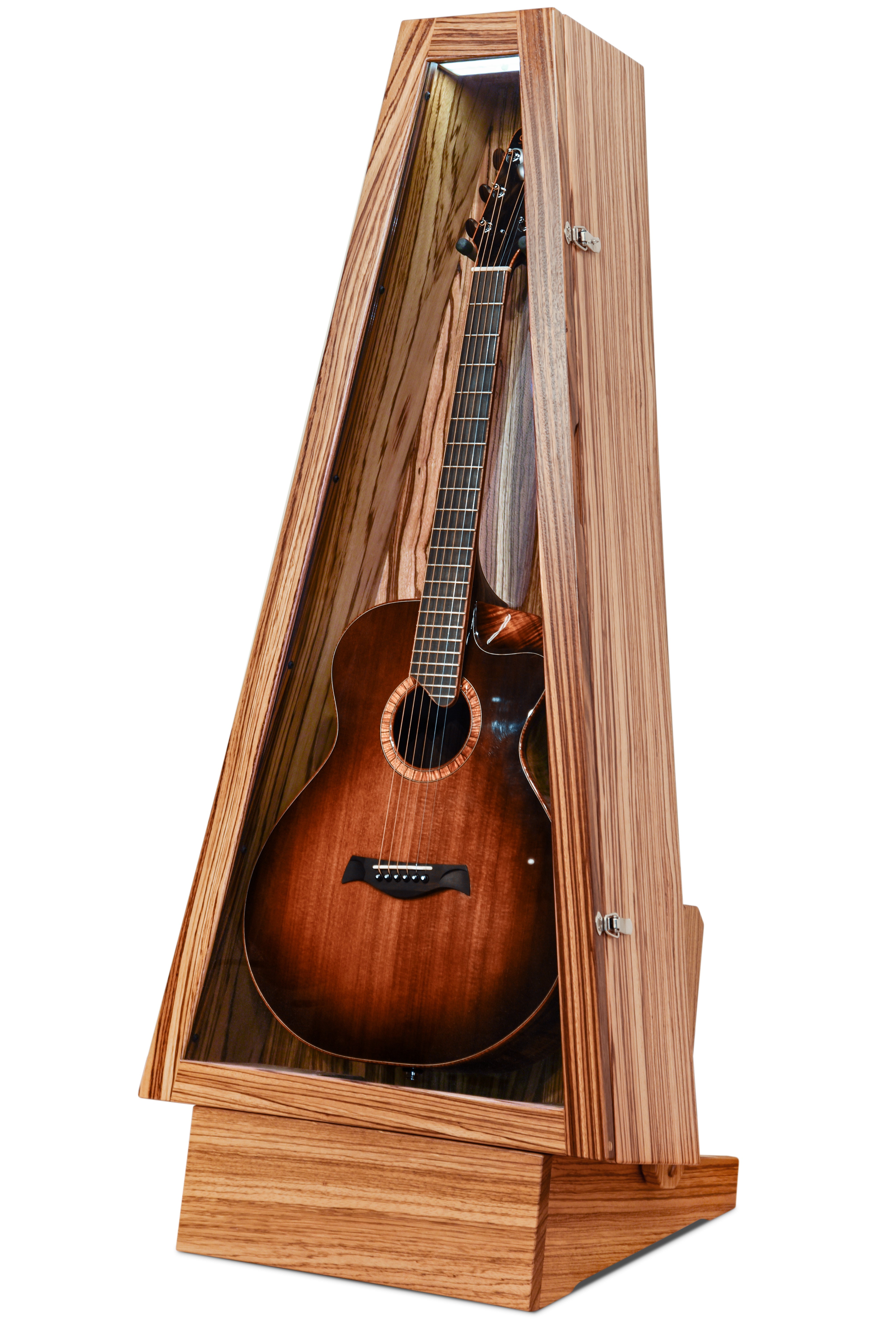 ClimaStand Triangle Humidor with Base - Zebrawood