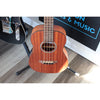 Córdoba Mini II Bass MH-E mahogany top, soundhole and bridge, close-up