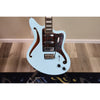 D'Angelico Premier Bedford SH Sky Blue body with F-hole, tortoise pickguard and 6-point tremolo