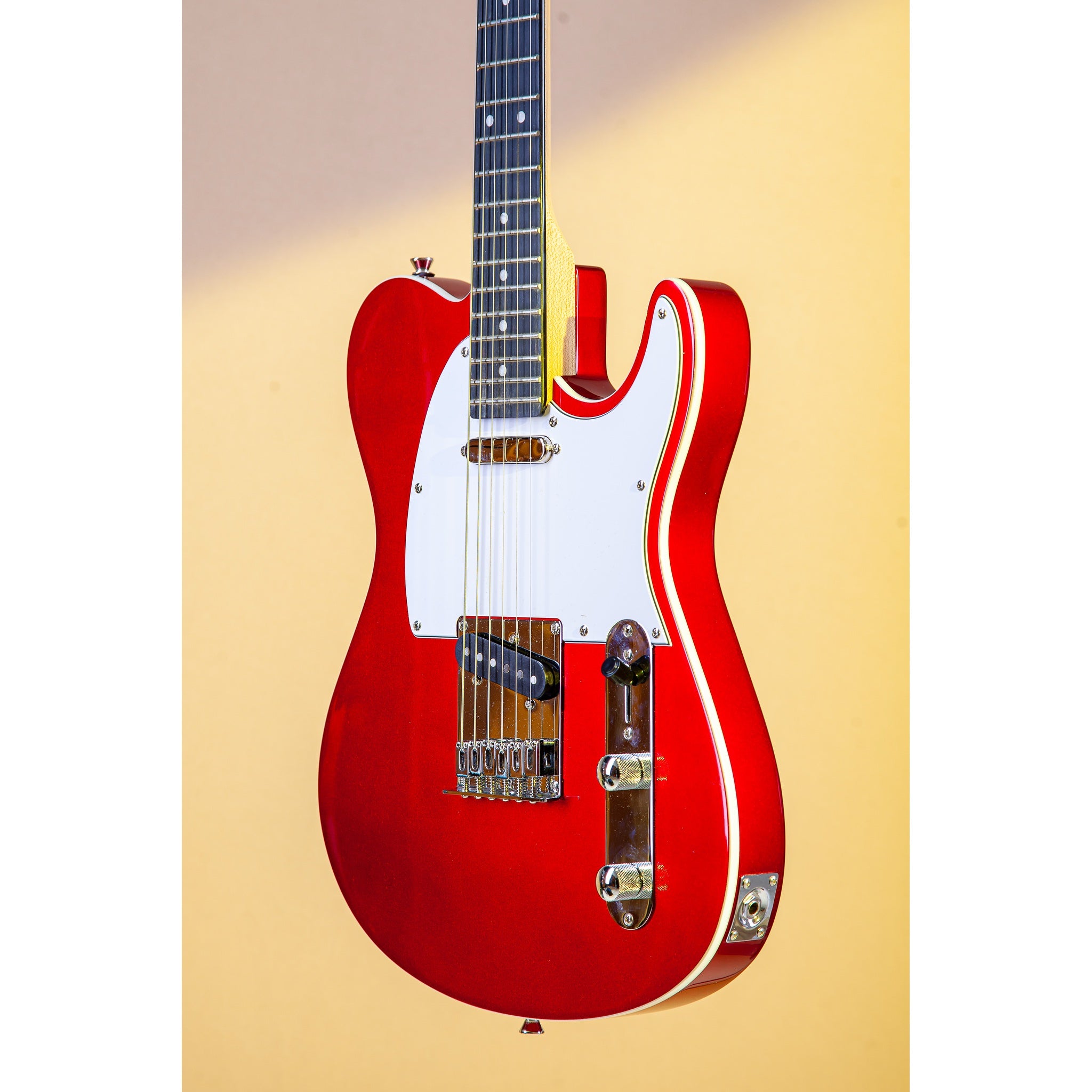 Tagima T 550 CA-DF/WH Candy Apple Red - Headstock