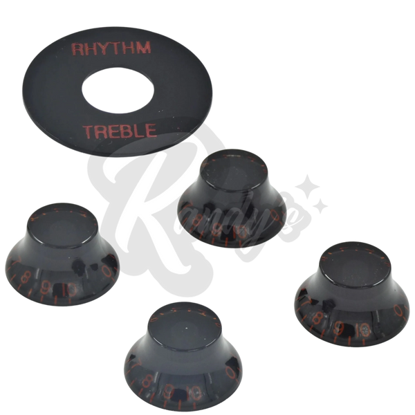 Voodoo Bell Knobs & Toggle Switch Washer "Poker Chip" (Rhythm/Treble) - Fits Gibson®