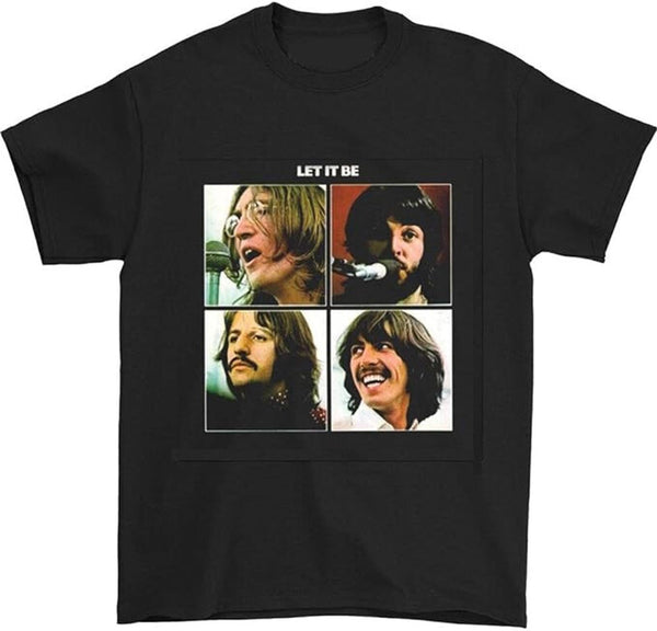 The Beatles T-shirt - Let It Be Photo Shirt -Harrison, Lennon, McCartney, Ringo - New