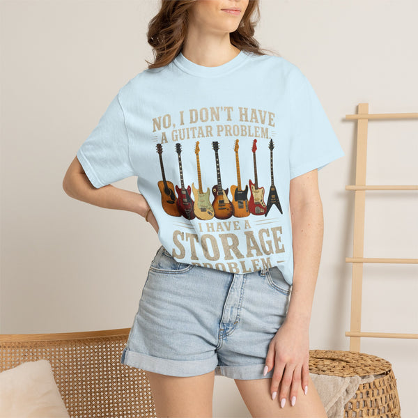 No I Don't Have A Guitar Problem Shirt | Funny Guitar Collector T-Shirt | Vintage Guitarist Gift Tee | Music Lover Shirt