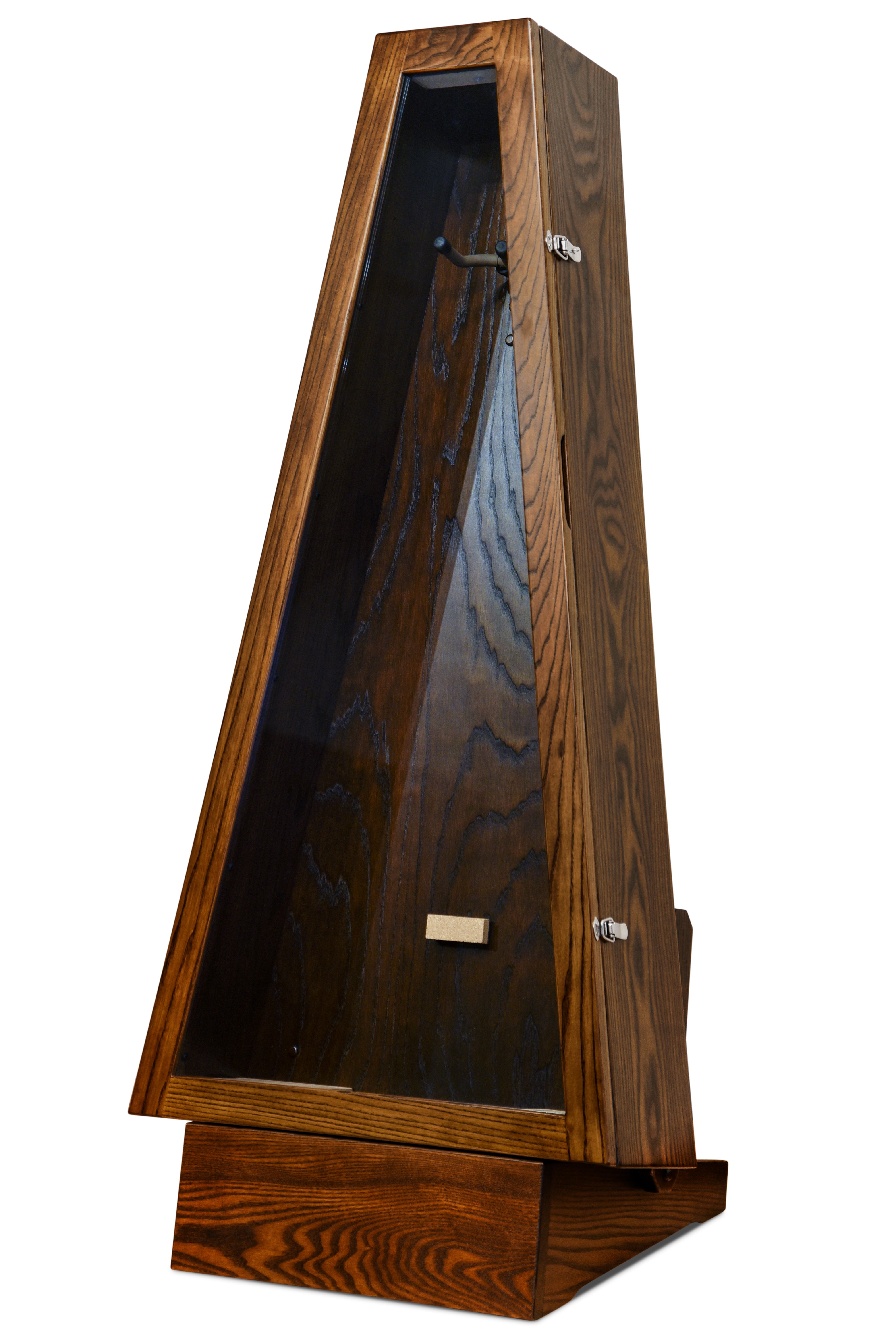ClimaStand Triangle Humidor with Base - Northern White Ash with Rich Tobacco Stain
