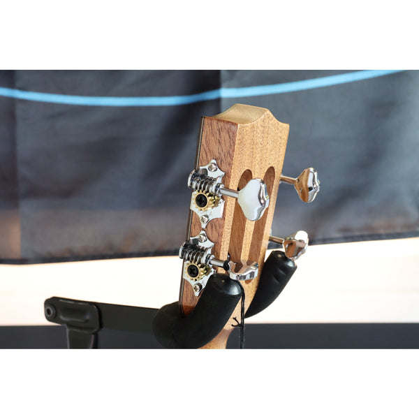 Close-up of the rear headstock and tuners of this Kala KA-SA-TE-C All-Solid Acacia Tenor Cutaway Ukulele with Fishman Electronics ukulele  at ECG Music.