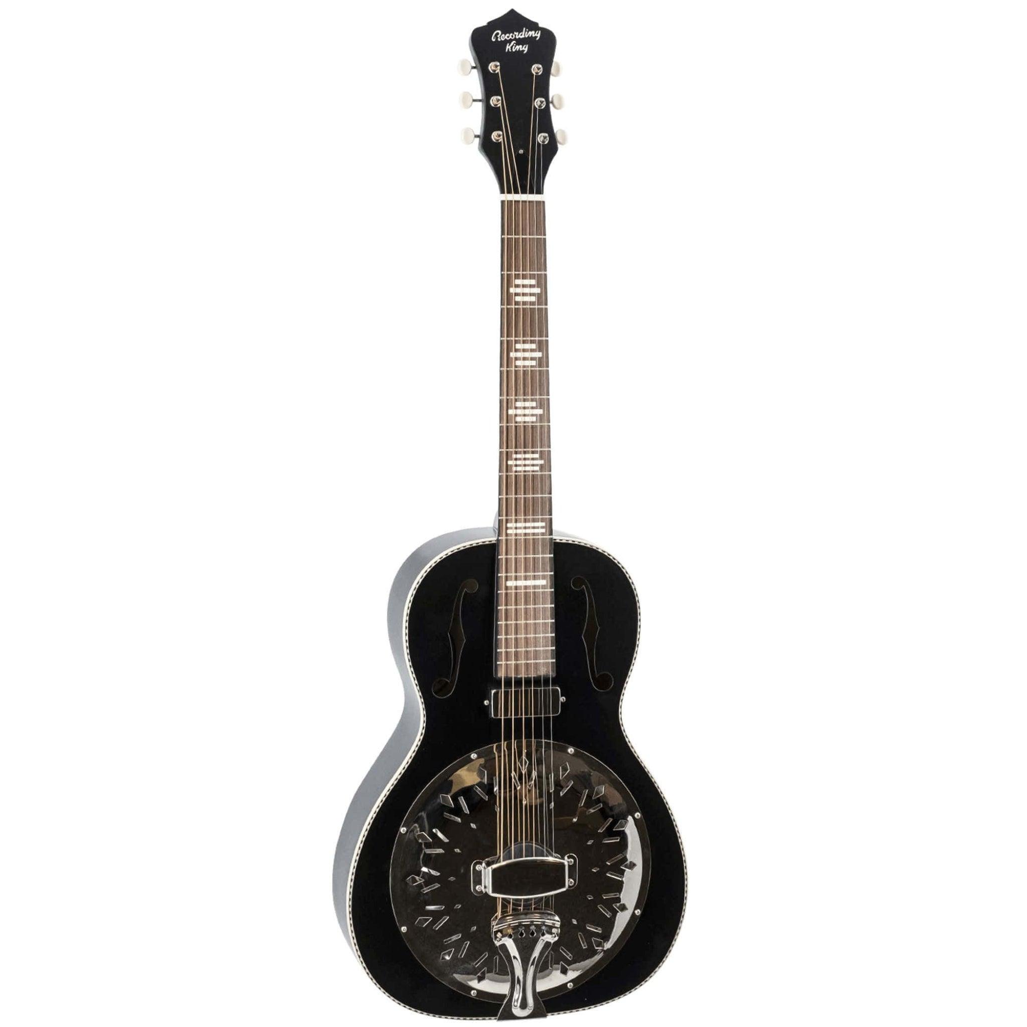 Recording King Resonator Guitar Black RPH-R2-E-MBK