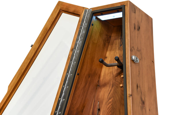 ClimaStand Triangle Humidor with Base - 300 Year Old Reclaimed Wood with Sealy Stain