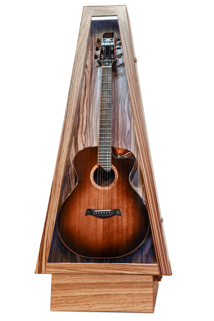 ClimaStand Triangle Humidor with Base - Zebrawood