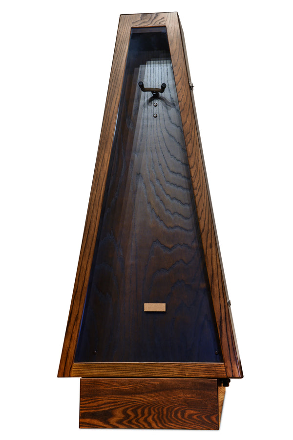 ClimaStand Triangle Humidor with Base - Northern White Ash with Rich Tobacco Stain