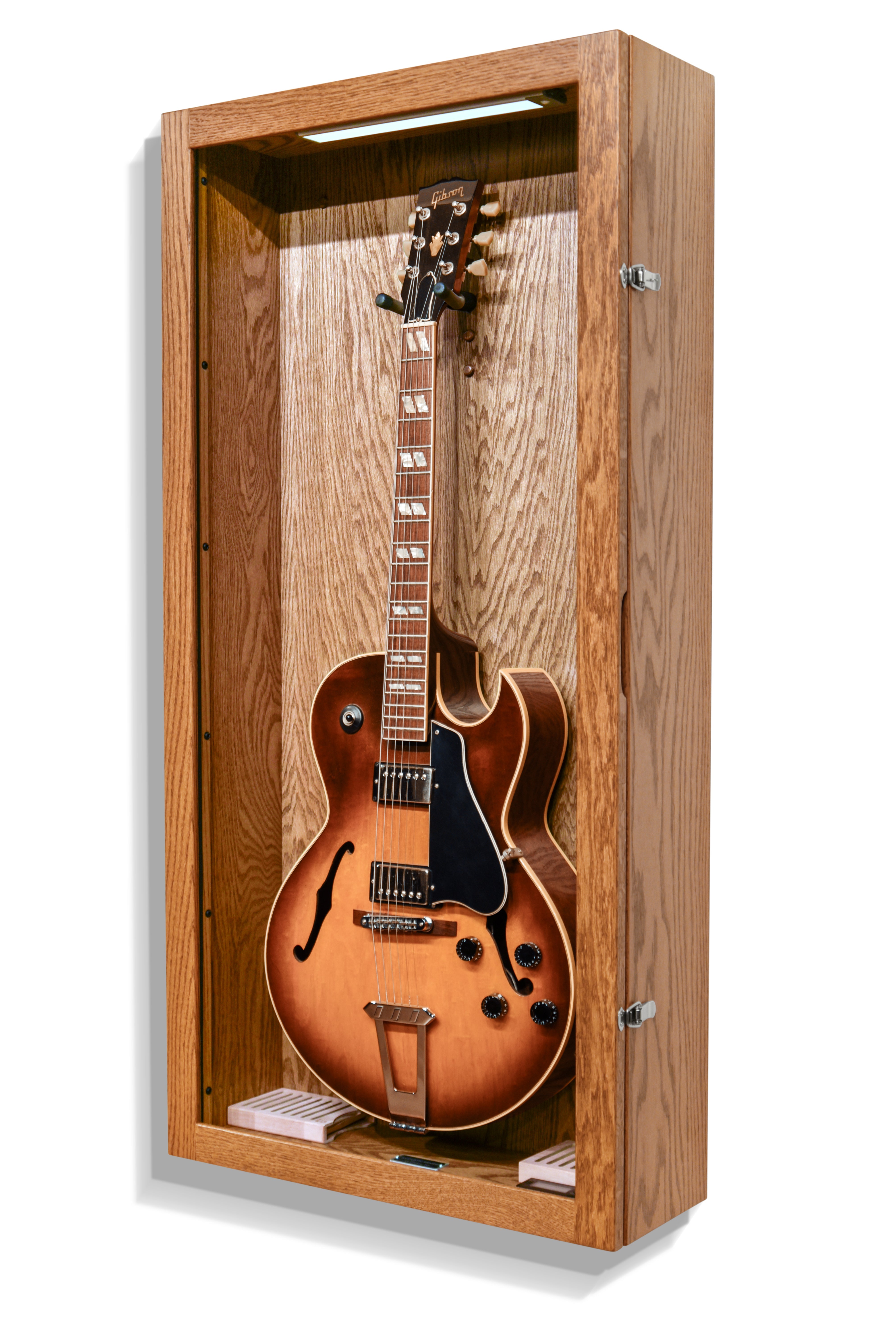 ClimaCase Rectangle Humidor - Red Oak with Golden Walnut Stain