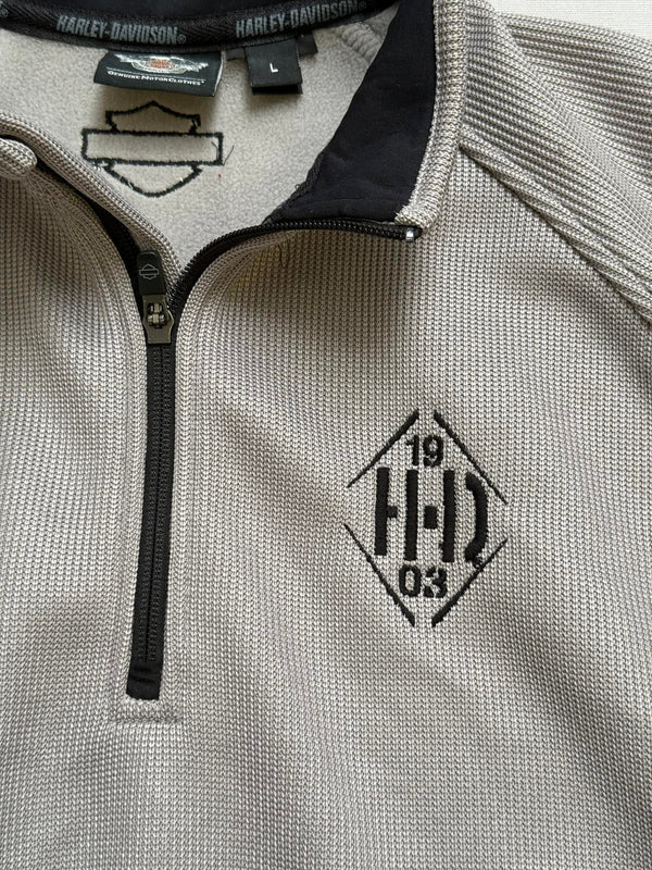 Harley Davidson Quarter Zip 1903 Grey Jacket - L
