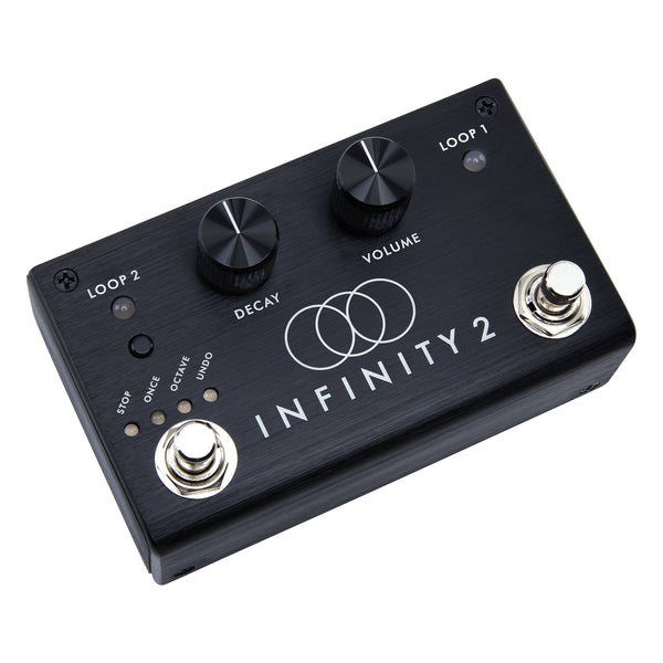 Pigtronix Infinity Looper 2 SPL2 looper pedal, overhead view of controls and footswitches