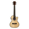 Kala KA-SSEBY-T-CE Solid Spruce Striped Ebony Tenor Ukulele with Electronics