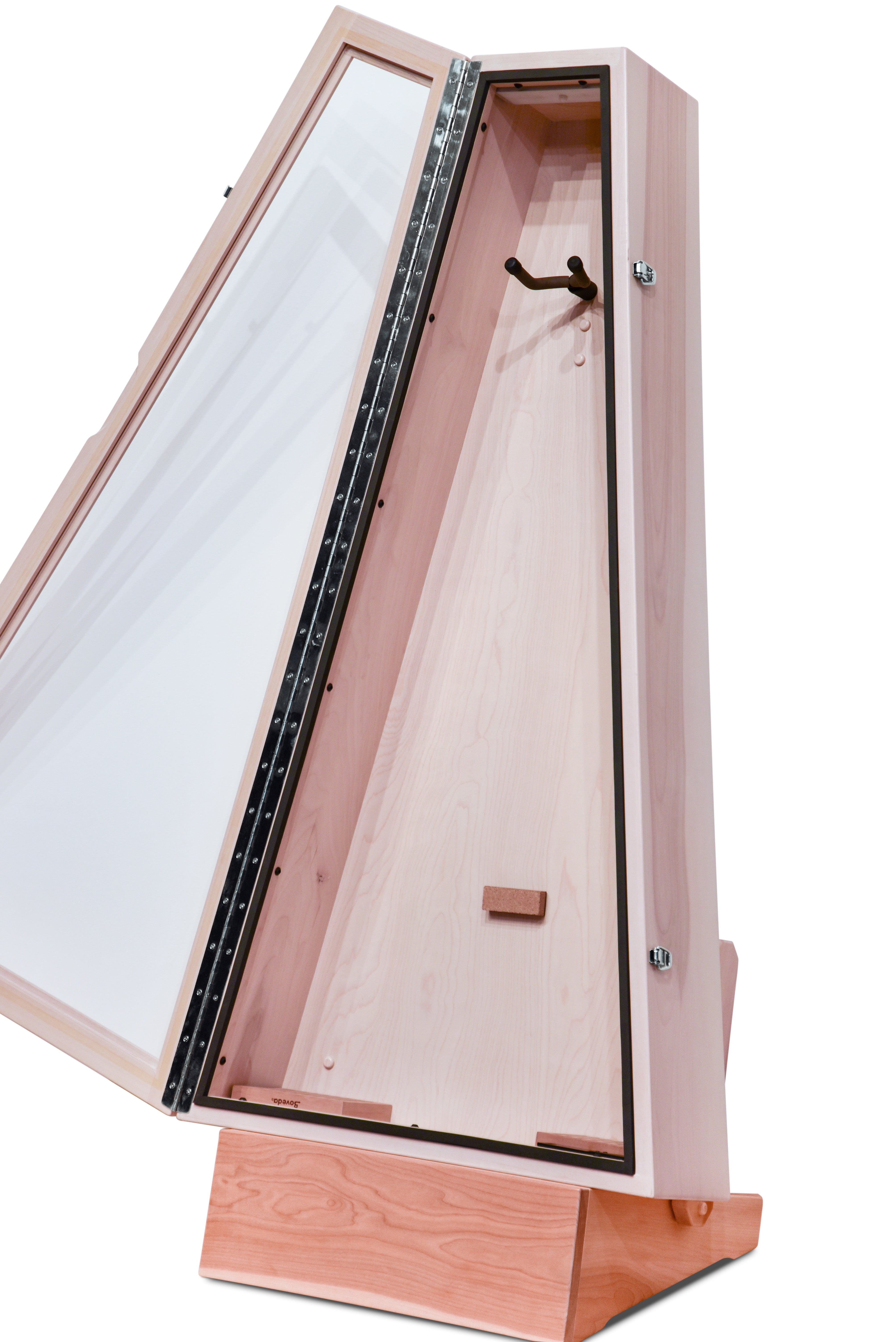 ClimaStand Triangle Humidor with Base - Birch with Campbell White Stain