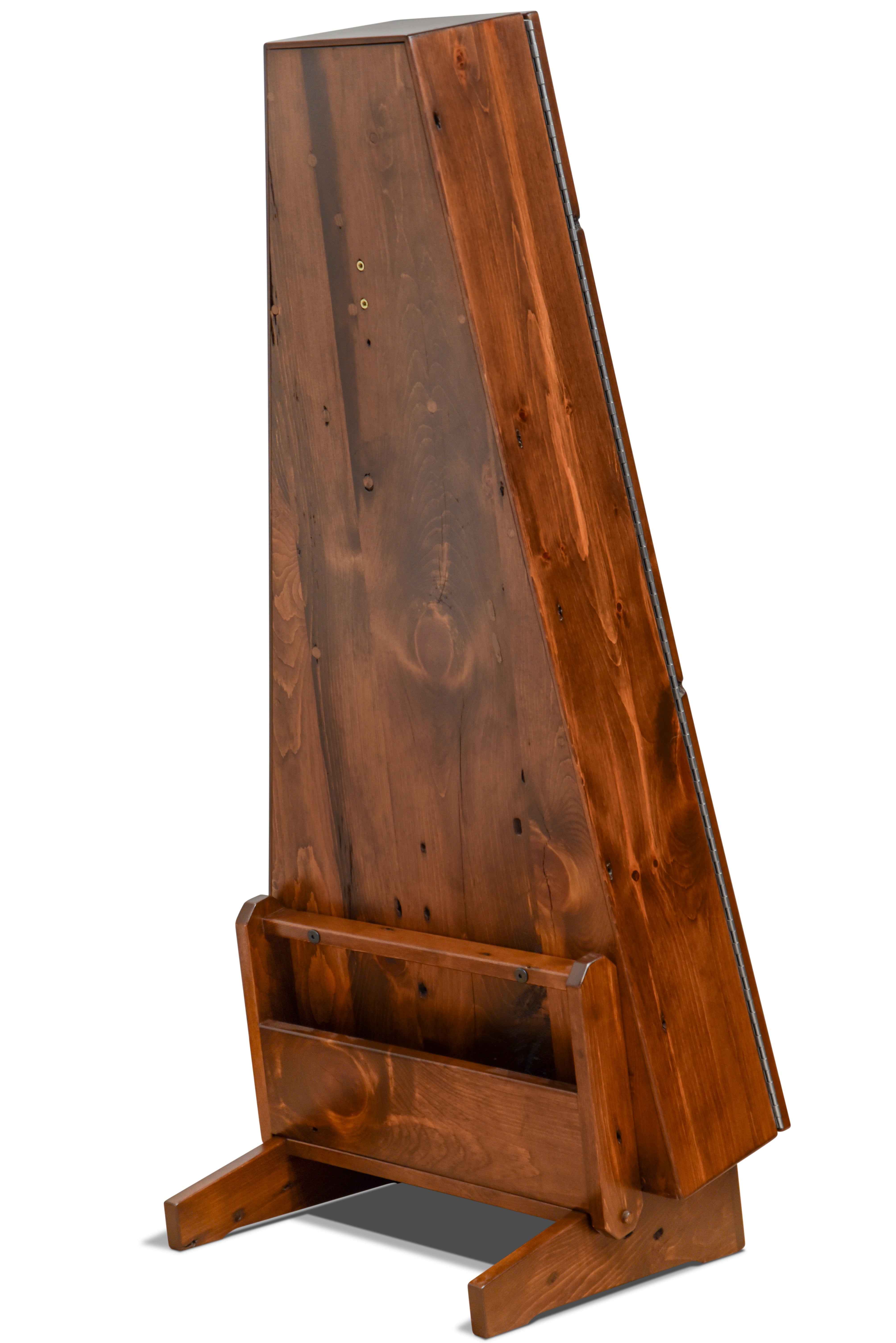 ClimaStand Triangle Humidor with Base - 300 Year Old Reclaimed Wood with Boston Stain