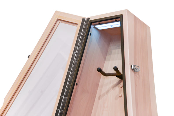 ClimaStand Triangle Humidor with Base - Birch with Campbell White Stain