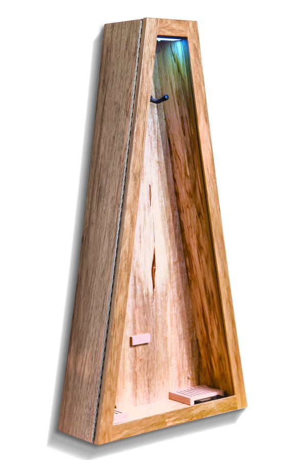 ClimaCase Triangle Humidor - Black Limba