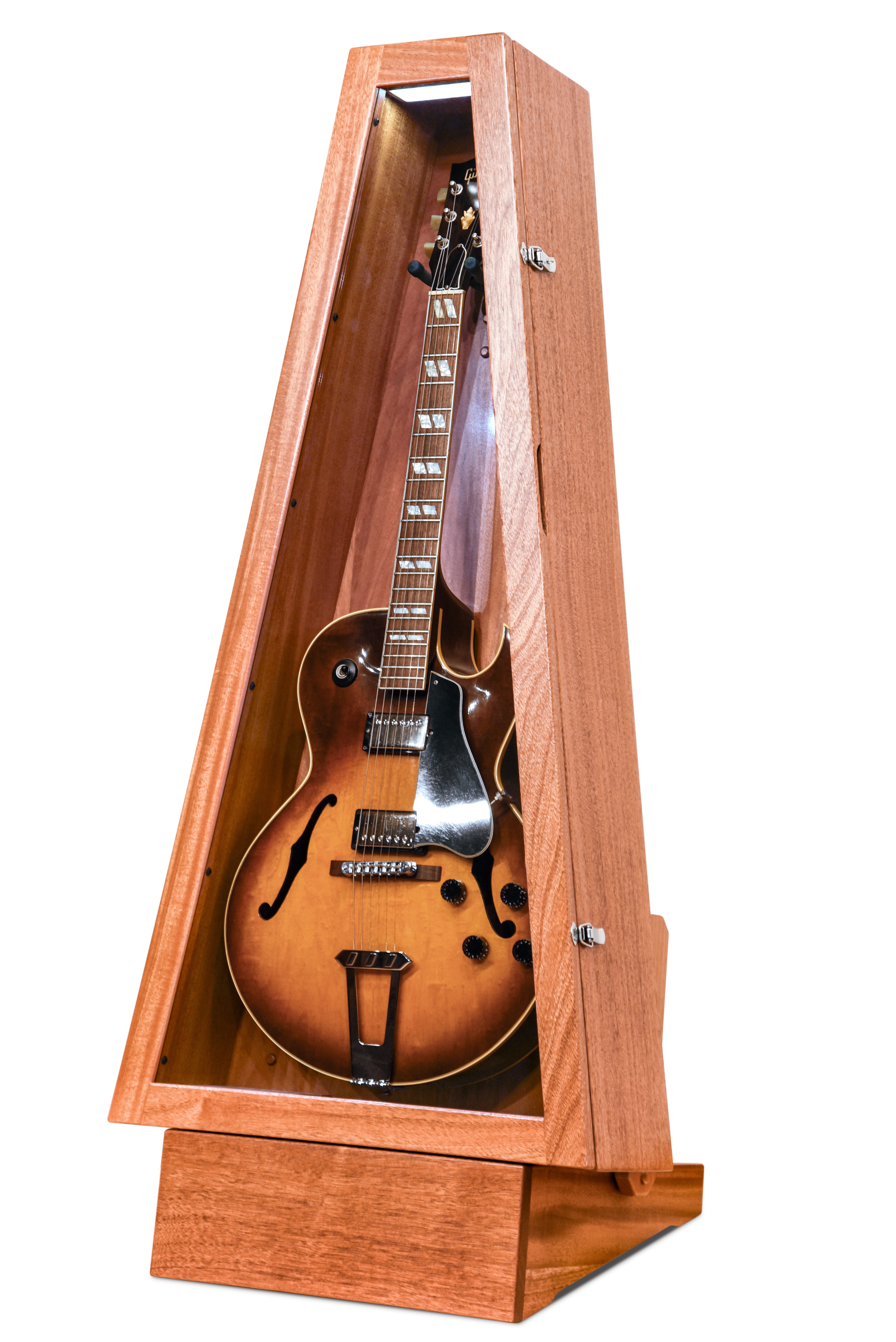 ClimaStand Triangle Humidor with Base - African Mahogany