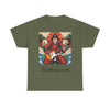 Rockin' Samurai Tee | Unisex Heavy Cotton Shirt, Guitar Lover Gift, Music Enthusiast Apparel, Unique Artwork Tee, Casual Wear