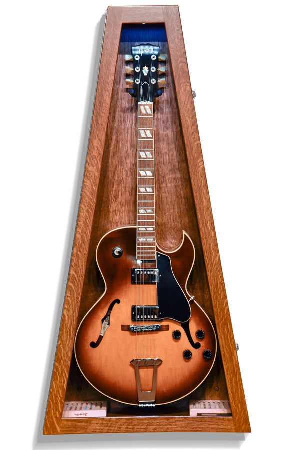 ClimaCase Triangle Humidor - Quartersawn White Oak with Boston Stain