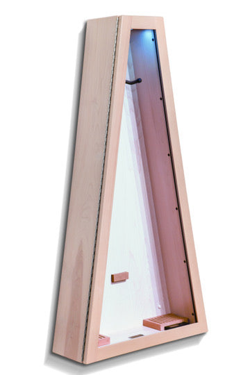 ClimaCase Triangle Humidor - Birch with Campbell White Stain